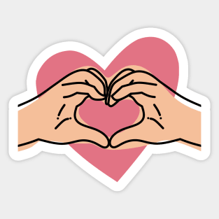 Hand Heart v3 Sticker